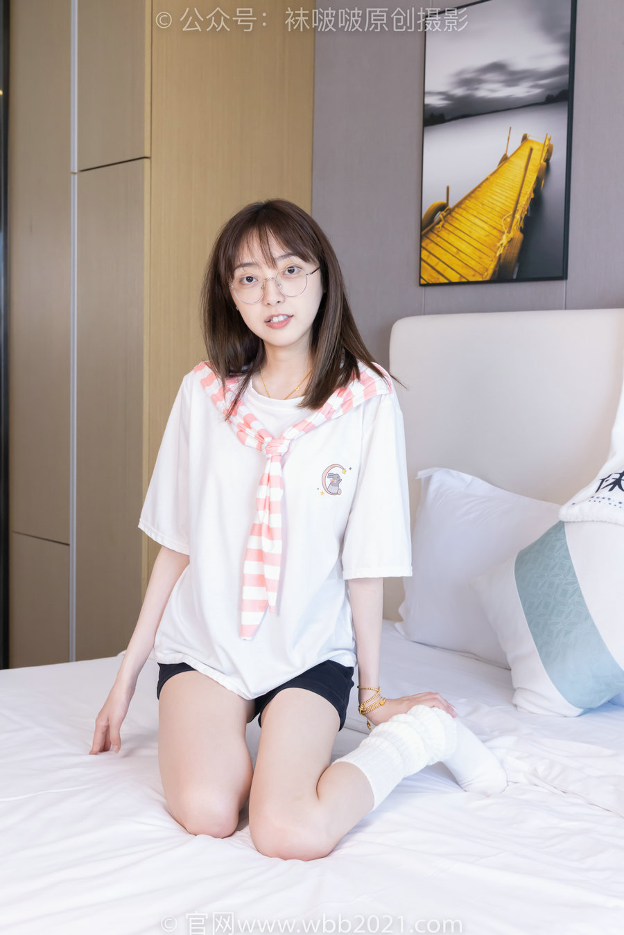 BoBoSocks袜啵啵 No.527 稚予-帆布鞋、堆堆袜套、白棉袜 [140P1V-6.34GB]